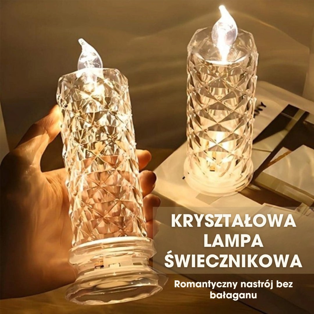 CrystalFlame™ - luksuriøs stearinlyslampe