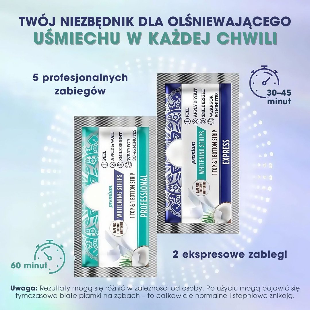 CocoSmile™ - Premium paski wybielające - 1+1 GRATIS
