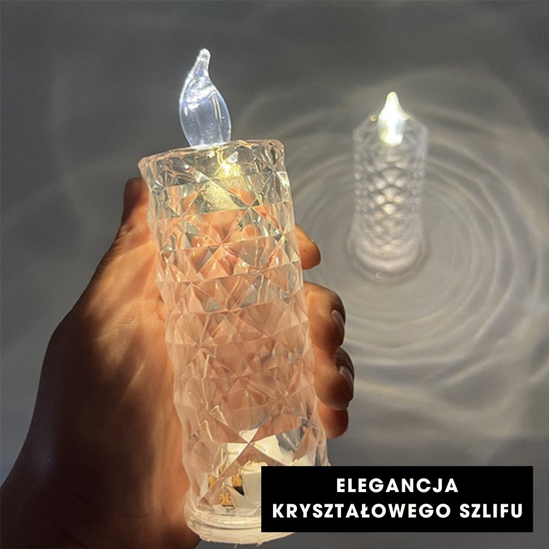 CrystalFlame™ - luksuriøs stearinlyslampe