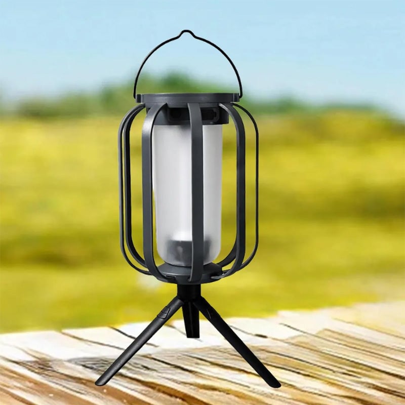 FlameGlow™ - Lampa z efektem płomienia – ładowana przez USB i energię słoneczną