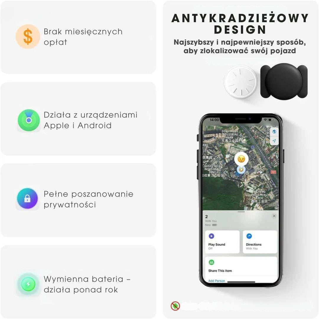 TrackMate™ - Magnetyczny tracker GPS