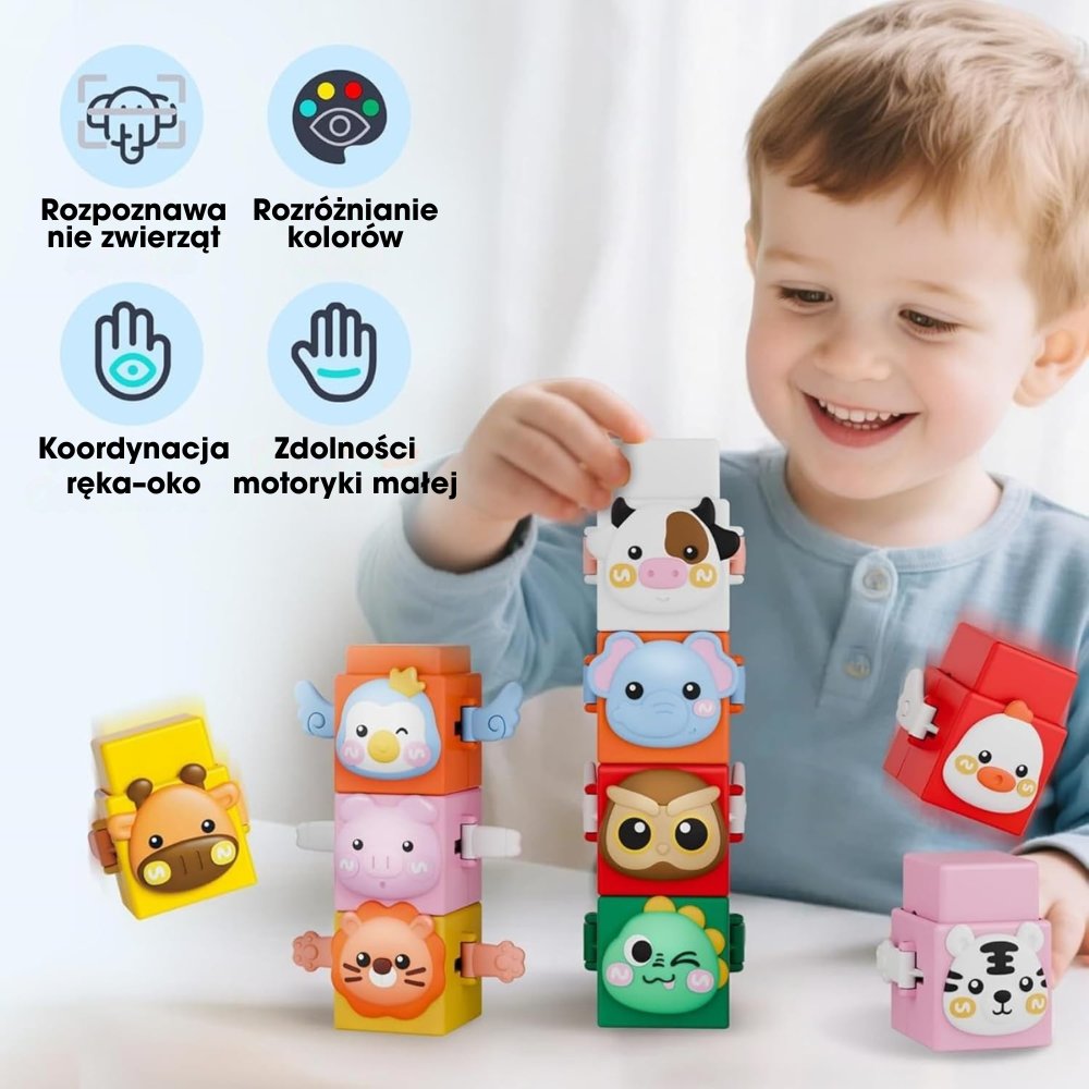 StackAnimals™ - Zwierzęca układanka do stawiania – zabawna i edukacyjna