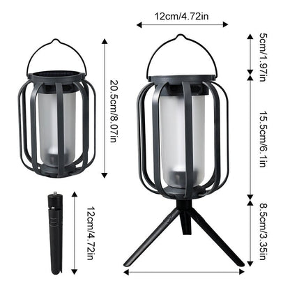 FlameGlow™ - Lampa z efektem płomienia – ładowana przez USB i energię słoneczną