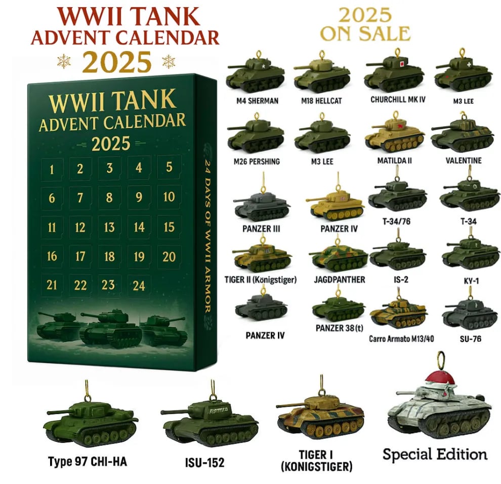 Kalendarz adwentowy WWII tank 2025