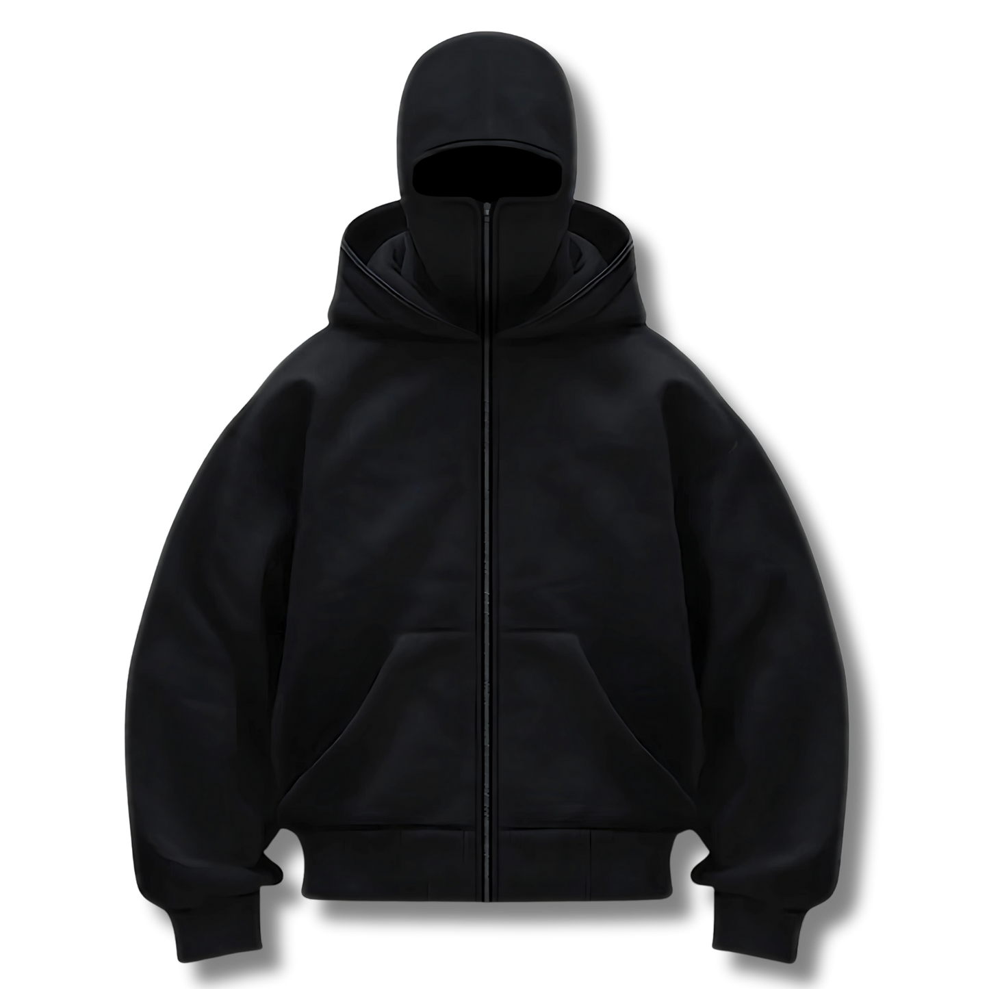Anti-Social Hoodie - Bluza z kapturem, zamkiem i zintegrowaną maską – Unisex