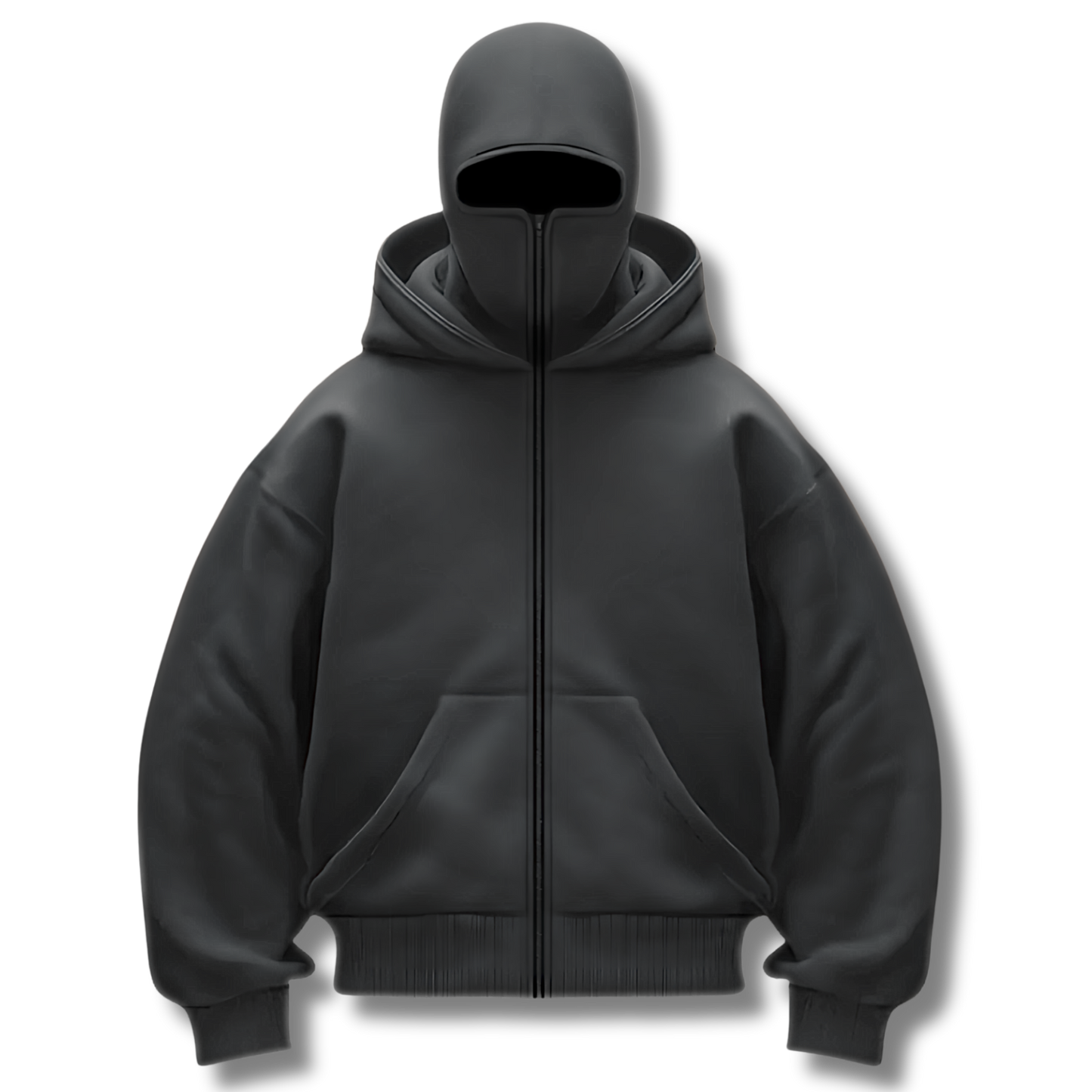 Anti-Social Hoodie - Bluza z kapturem, zamkiem i zintegrowaną maską – Unisex