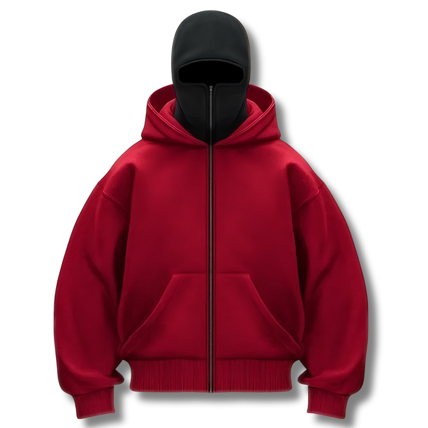 Anti-Social Hoodie - Bluza z kapturem, zamkiem i zintegrowaną maską – Unisex