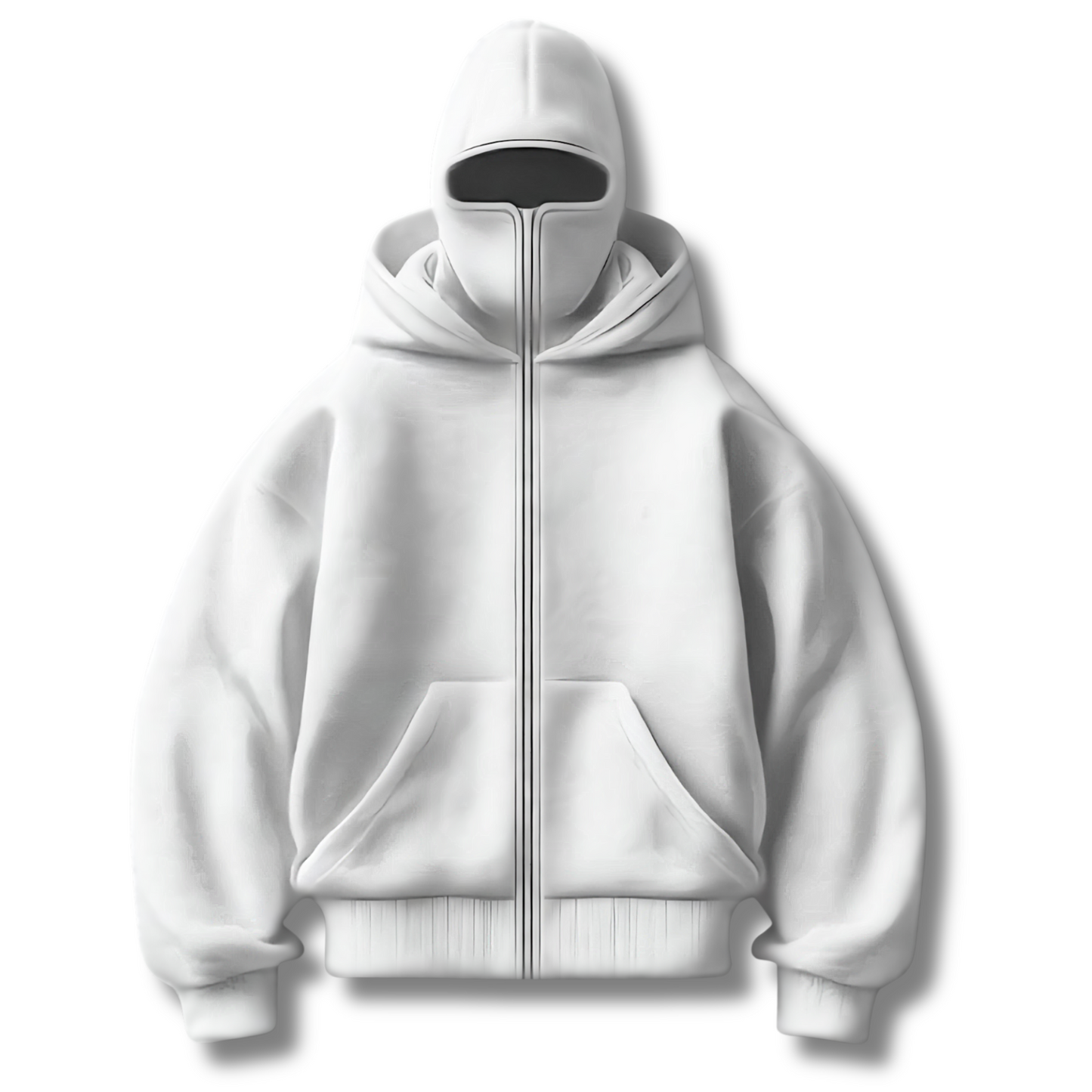 Anti-Social Hoodie - Bluza z kapturem, zamkiem i zintegrowaną maską – Unisex